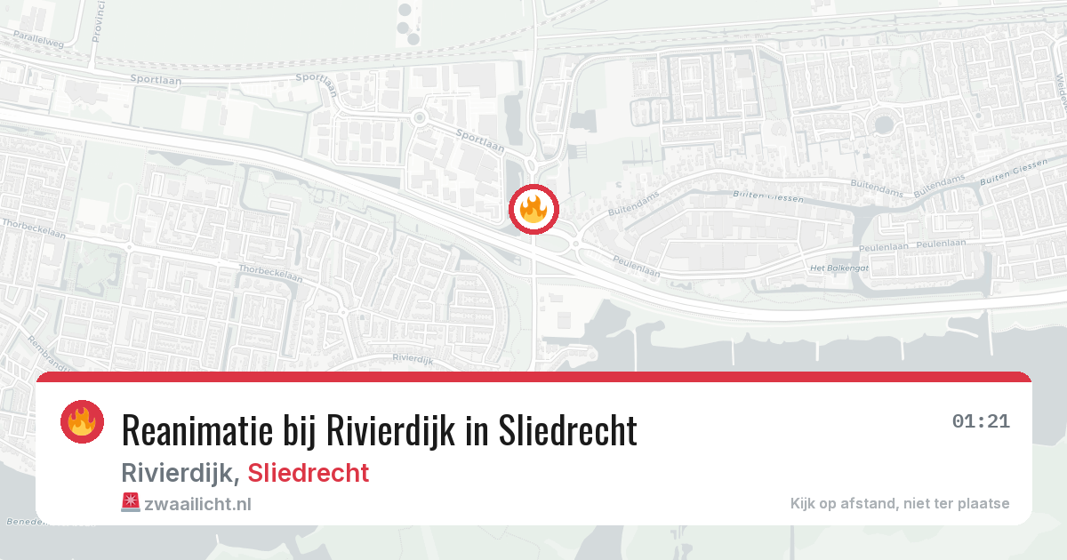 Reanimatie bij Rivierdijk in Sliedrecht — 3 jul 2026