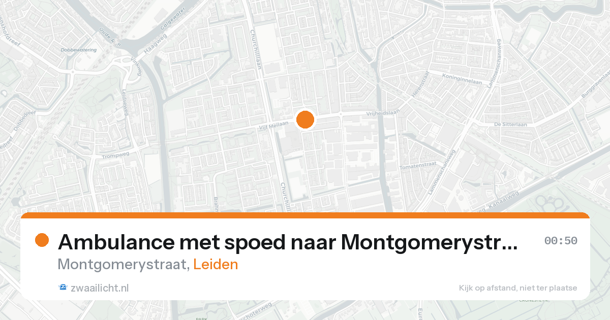 Ambulance met spoed naar Montgomerystraat in Leiden — 5 mei 2026