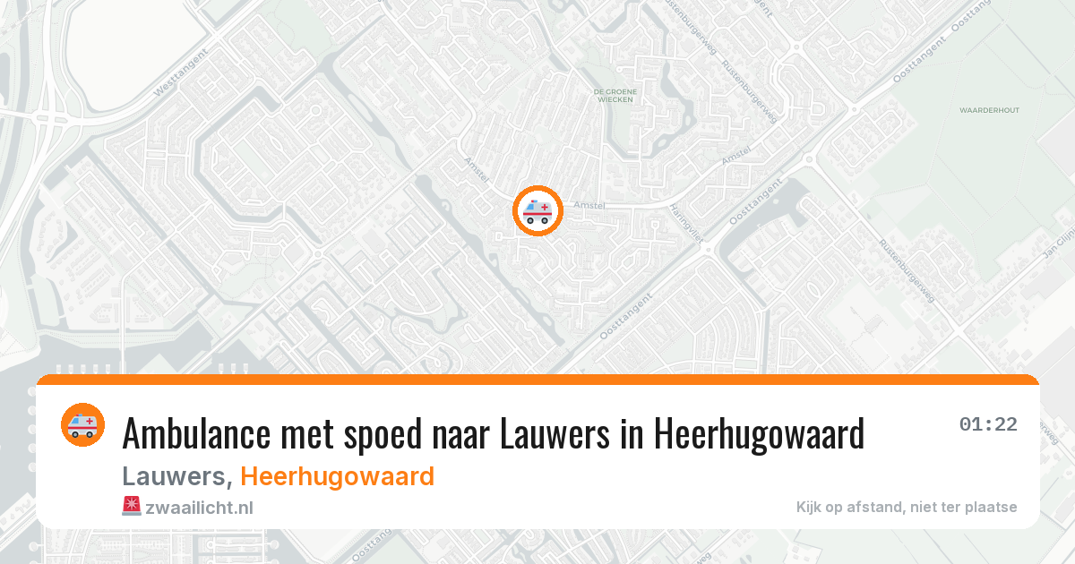 Ambulance met spoed naar Lauwers in Heerhugowaard — 22 jun 2026