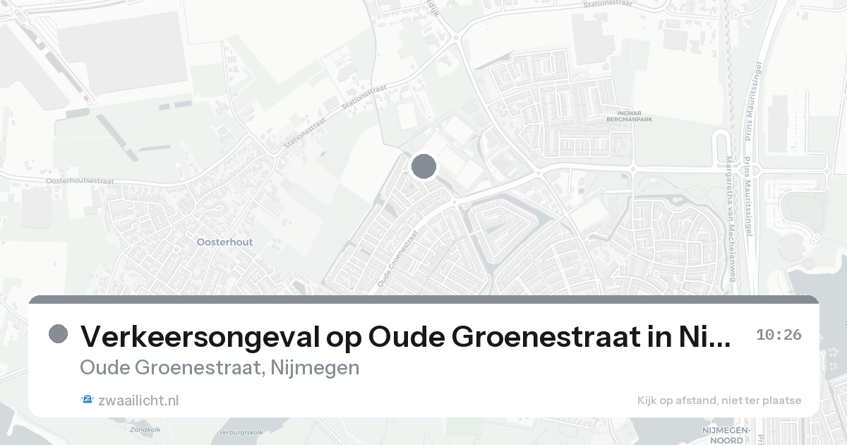 Verkeersongeval op Oude Groenestraat in Nijmegen — 22 aug 2026