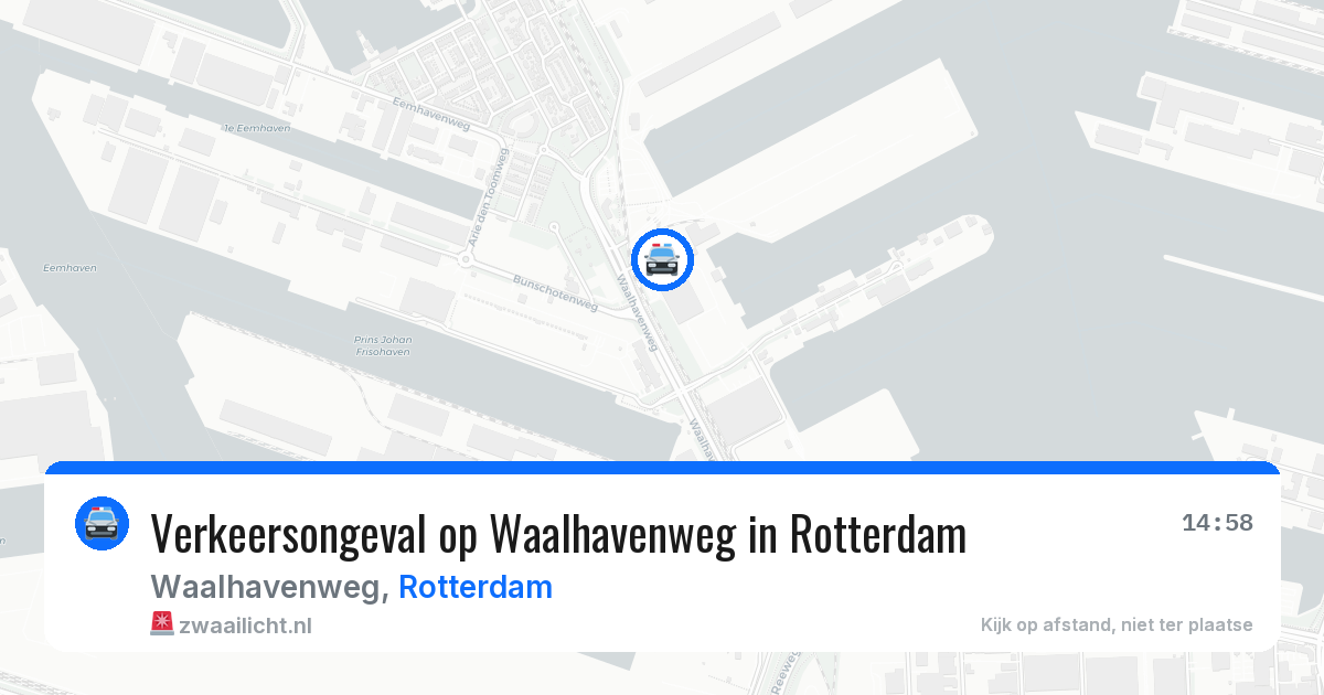 Verkeersongeval op Waalhavenweg in Rotterdam — 27 jul 2026