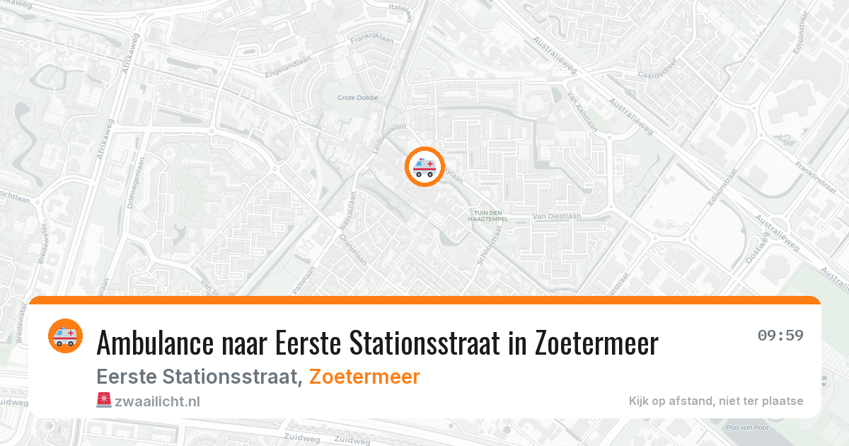 Ambulance naar Eerste Stationsstraat in Zoetermeer — 13 jul 2026