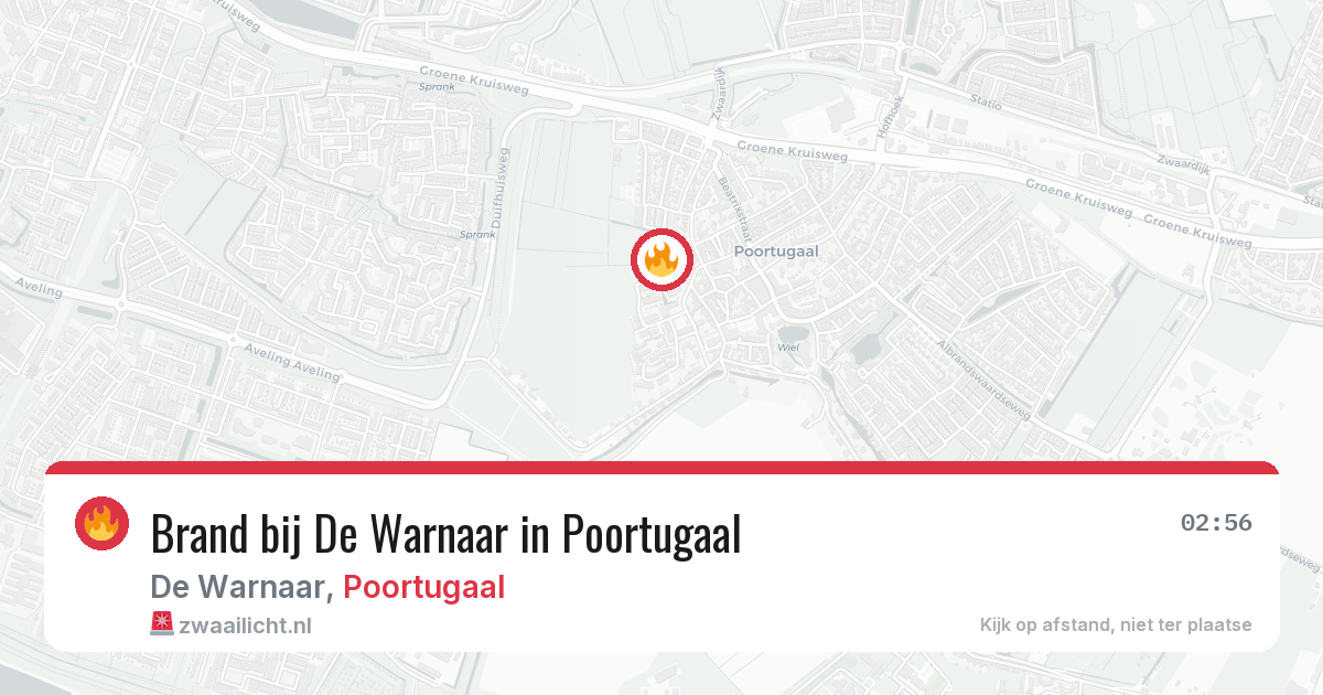 Brand bij De Warnaar in Poortugaal — 30 mei 2026