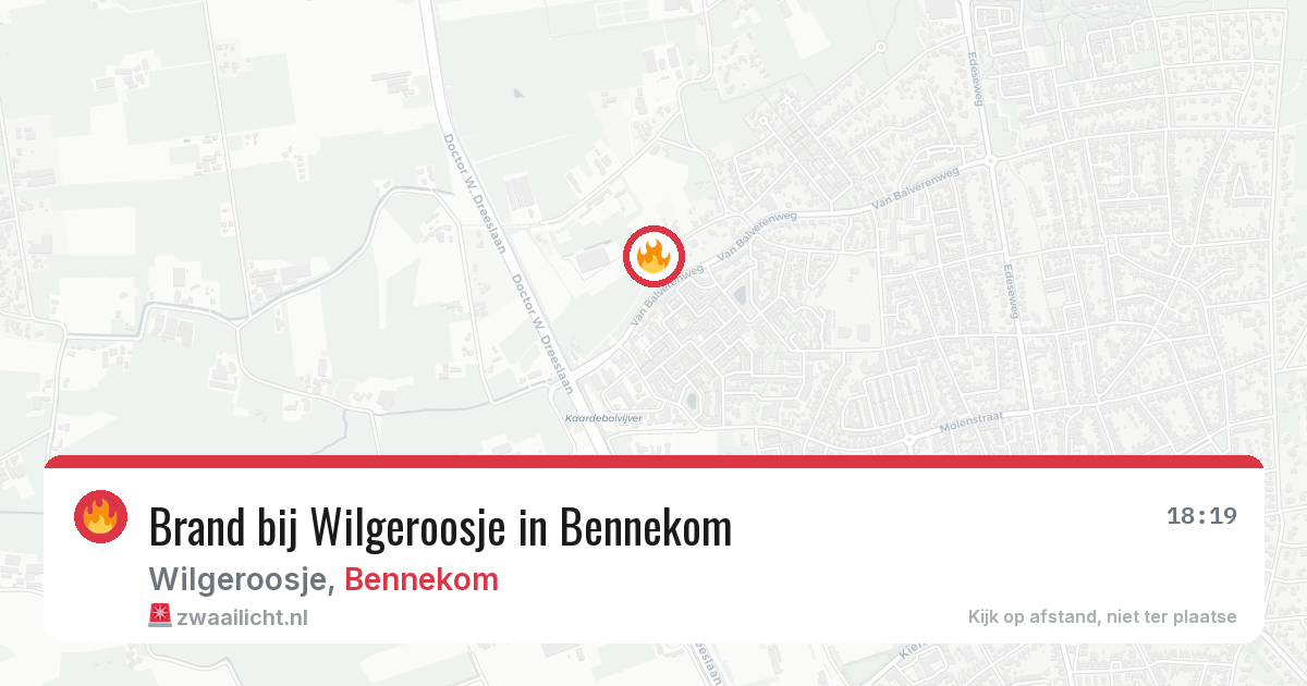 Brand bij Wilgeroosje in Bennekom — 25 jan 2026