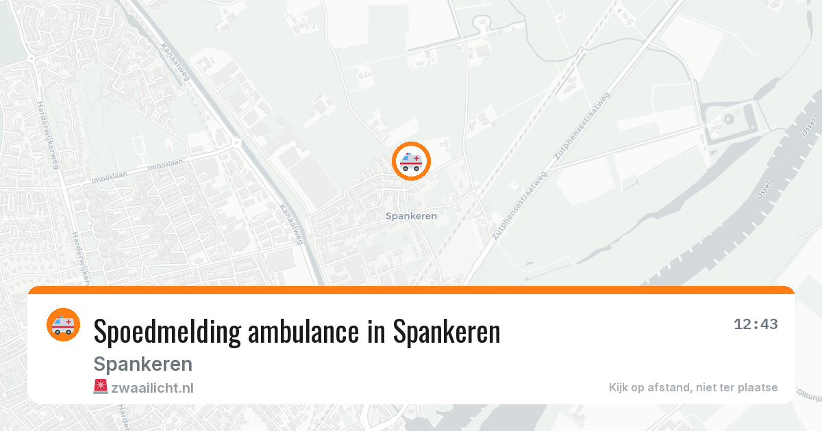 Spoedmelding ambulance in Spankeren — 18 mrt 2026