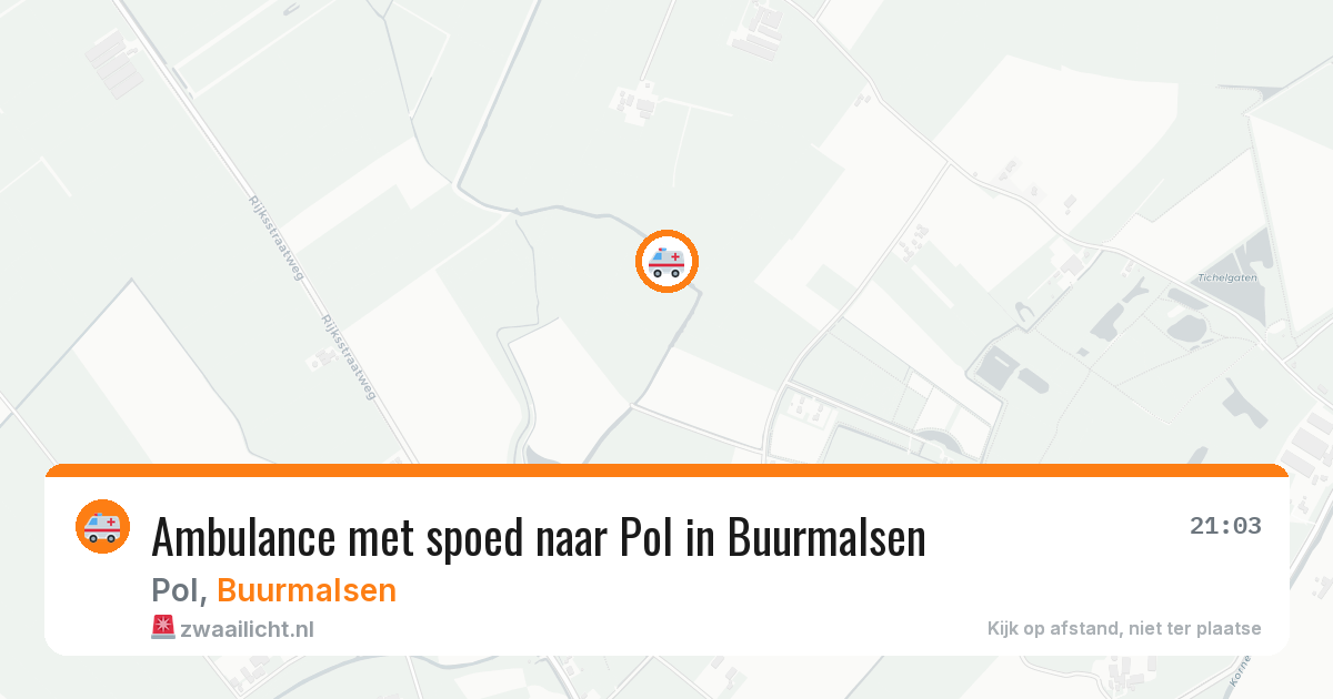 Ambulance met spoed naar Pol in Buurmalsen — 24 mei 2026