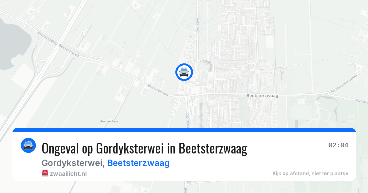 Ongeval op Gordyksterwei in Beetsterzwaag — 16 mei 2026