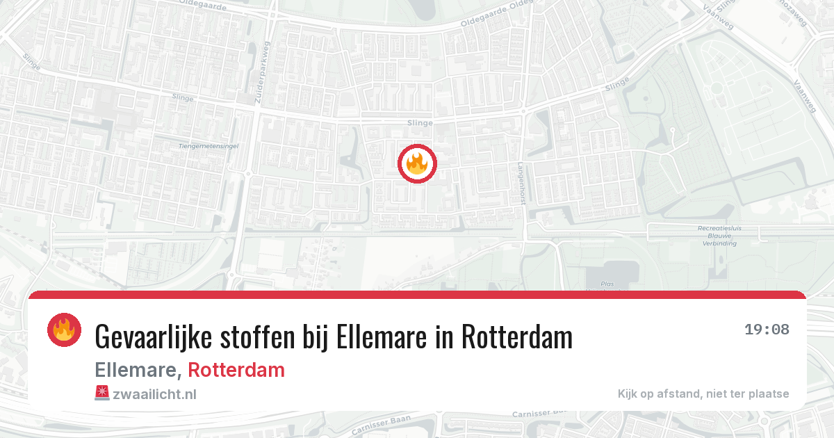 Gevaarlijke stoffen bij Ellemare in Rotterdam — 9 jun 2026
