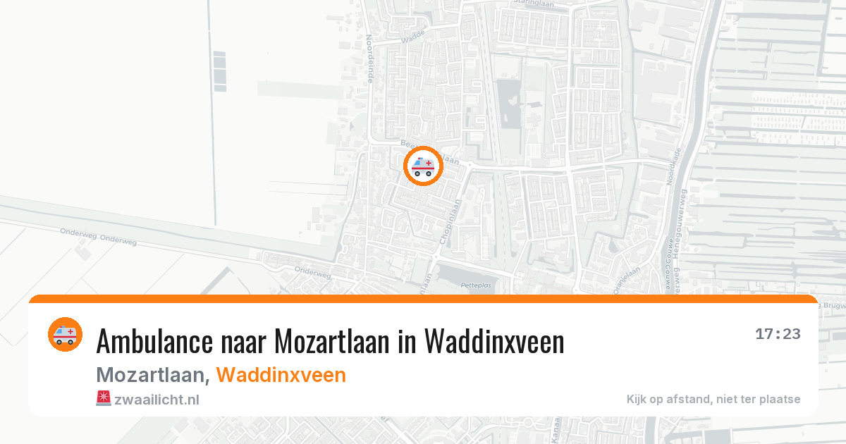 Ambulance naar Mozartlaan in Waddinxveen — 11 mei 2026