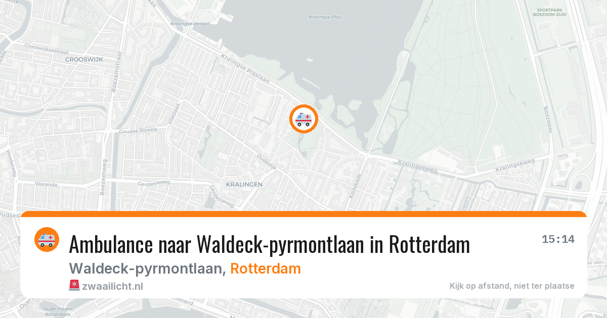 Ambulance naar Waldeck-pyrmontlaan in Rotterdam — 4 jul 2026