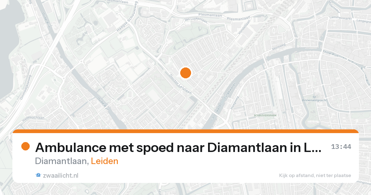 Ambulance met spoed naar Diamantlaan in Leiden — 16 mei 2026