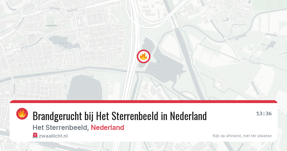 Brandgerucht bij Het Sterrenbeeld in Nederland — 15 jul 2026