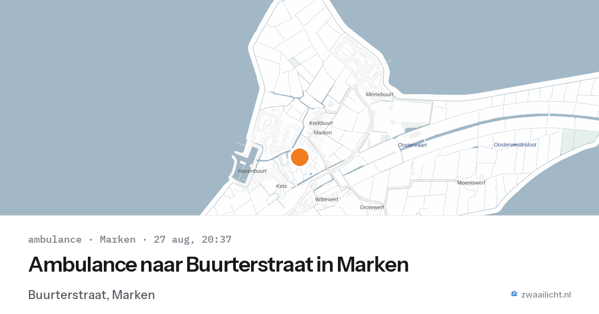 Ambulance naar Buurterstraat in Marken — 27 aug 2026