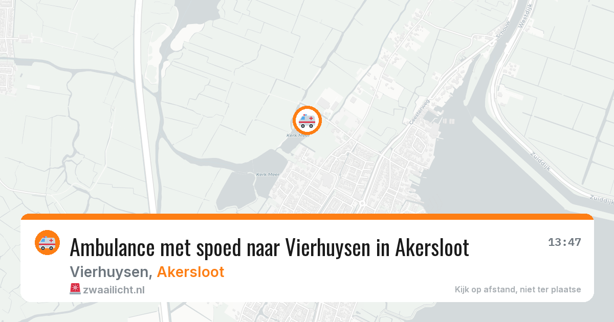 Ambulance met spoed naar Vierhuysen in Akersloot — 7 aug 2026