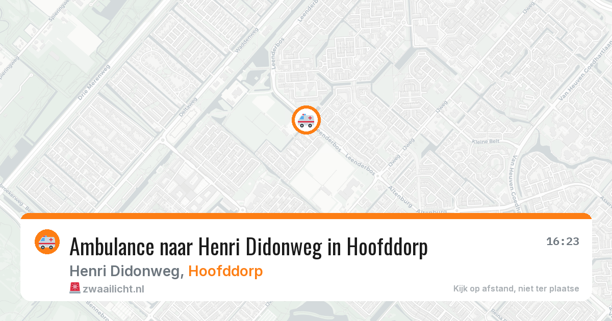 Ambulance naar Henri Didonweg in Hoofddorp — 10 apr 2026