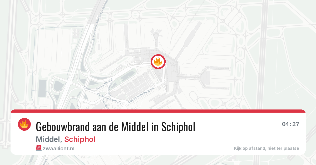 Gebouwbrand aan de Middel in Schiphol — 1 mei 2026