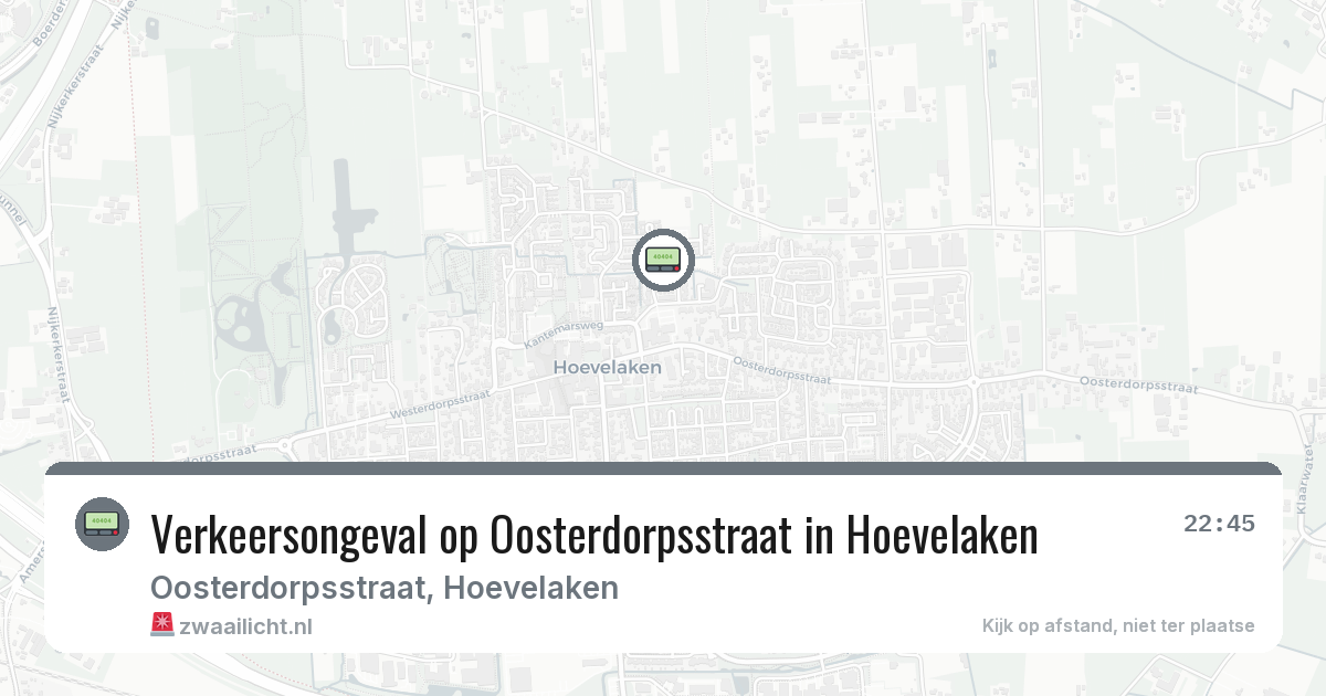 Verkeersongeval op Oosterdorpsstraat in Hoevelaken — 2 mei 2026