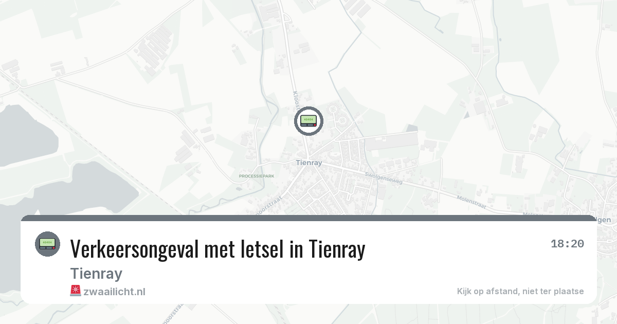 Verkeersongeval met letsel in Tienray — 6 mei 2026