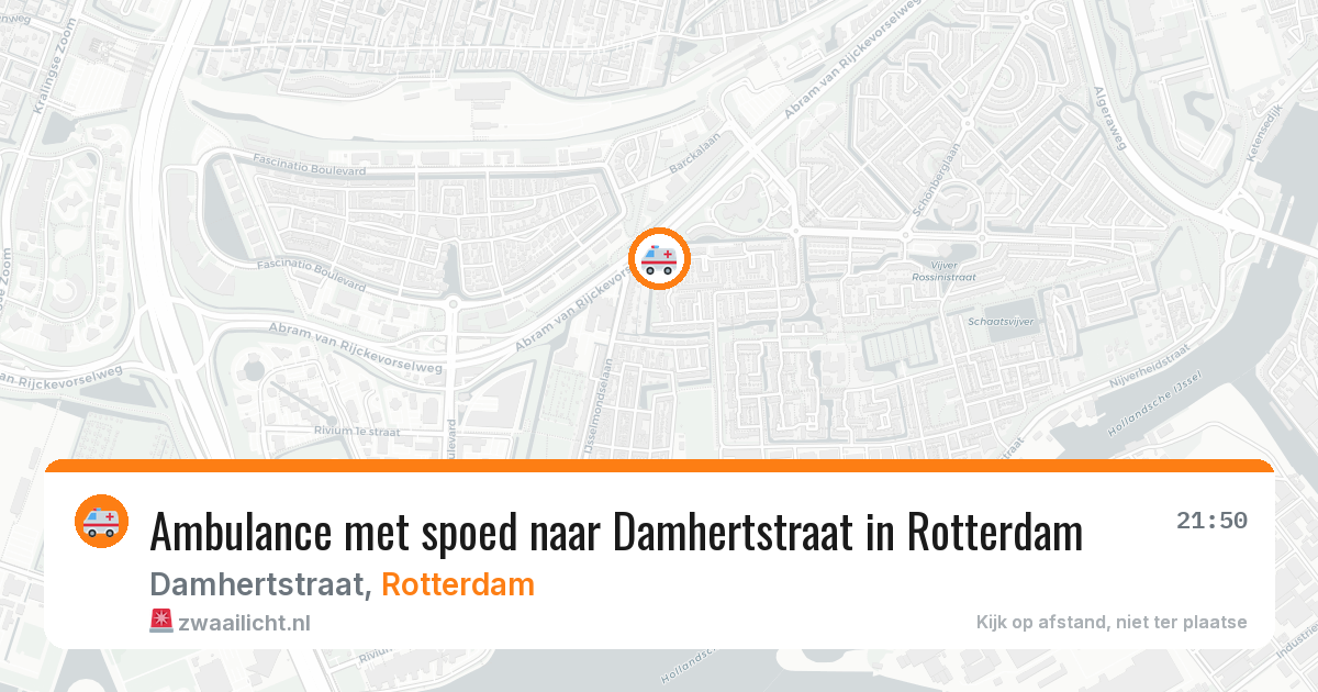 Ambulance met spoed naar Damhertstraat in Rotterdam — 24 jun 2026