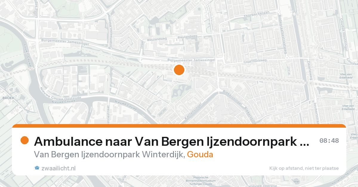 Ambulance naar Van Bergen Ijzendoornpark Winterdijk in Gouda — 7 feb 2026