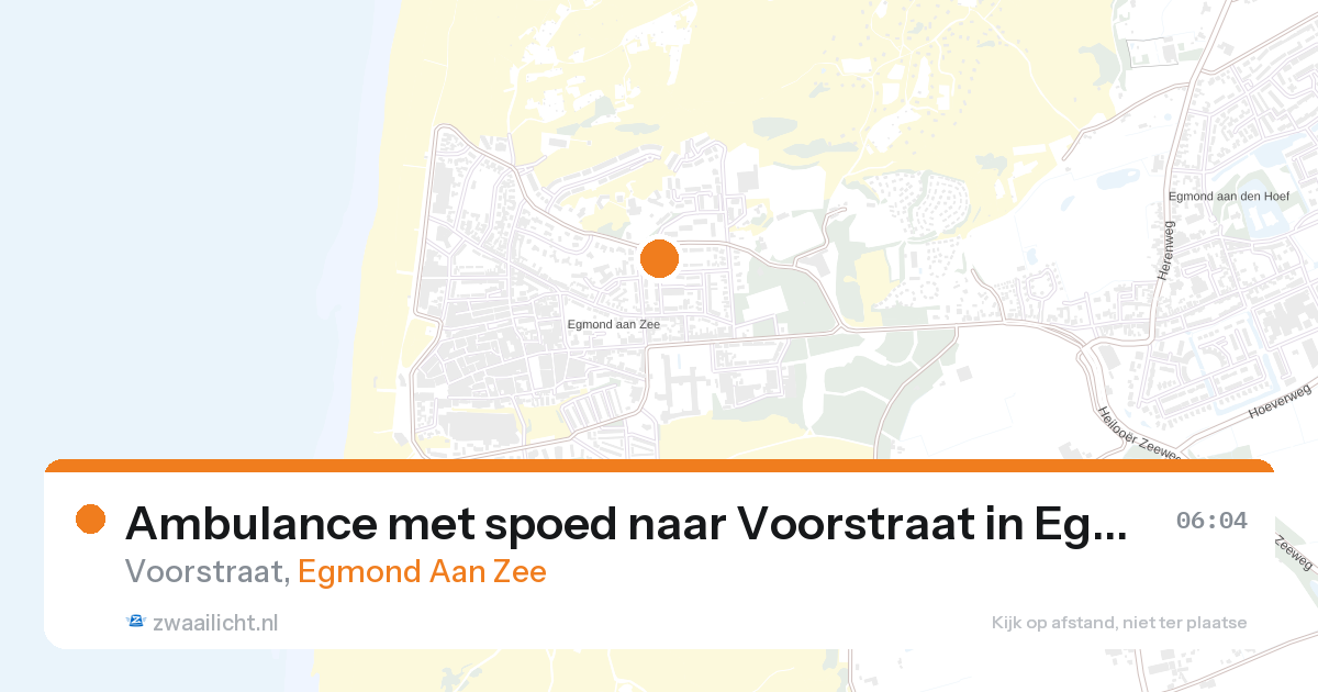 Ambulance met spoed naar Voorstraat in Egmond Aan Zee — 27 aug 2026