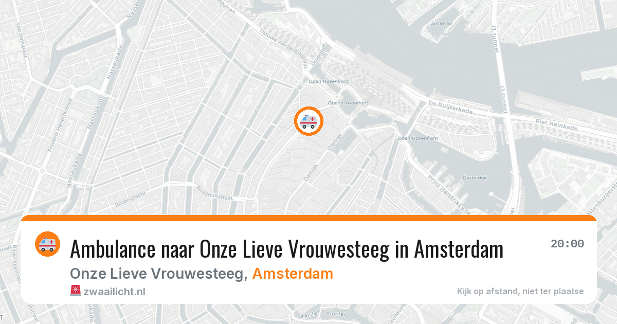 Ambulance naar Onze Lieve Vrouwesteeg in Amsterdam — 20 jun 2026