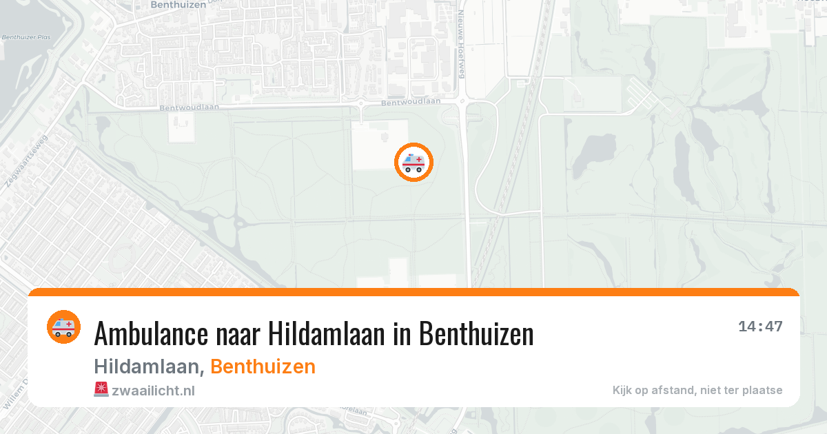 Ambulance naar Hildamlaan in Benthuizen — 20 jun 2026