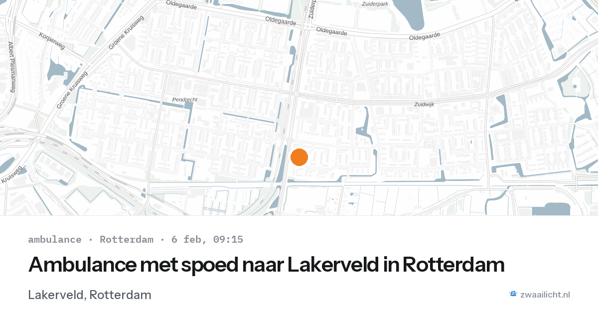 Ambulance met spoed naar Lakerveld in Rotterdam — 6 feb 2026