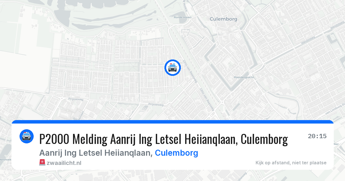 P2000 Melding Aanrij Ing Letsel Heiianqlaan, Culemborg — 5 jun 2026