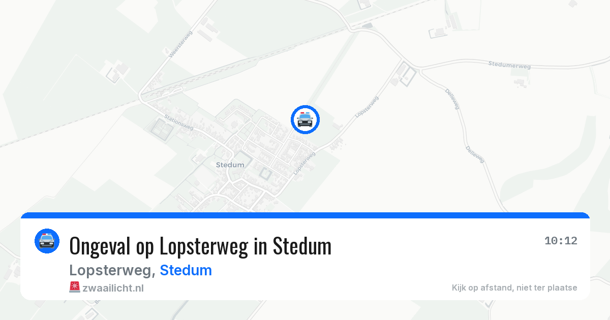 Ongeval op Lopsterweg in Stedum — 29 jun 2026
