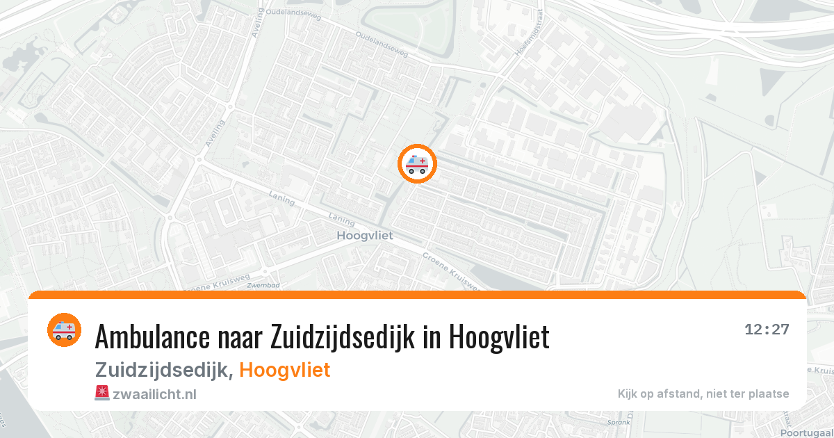 Ambulance naar Zuidzijdsedijk in Hoogvliet — 10 aug 2026