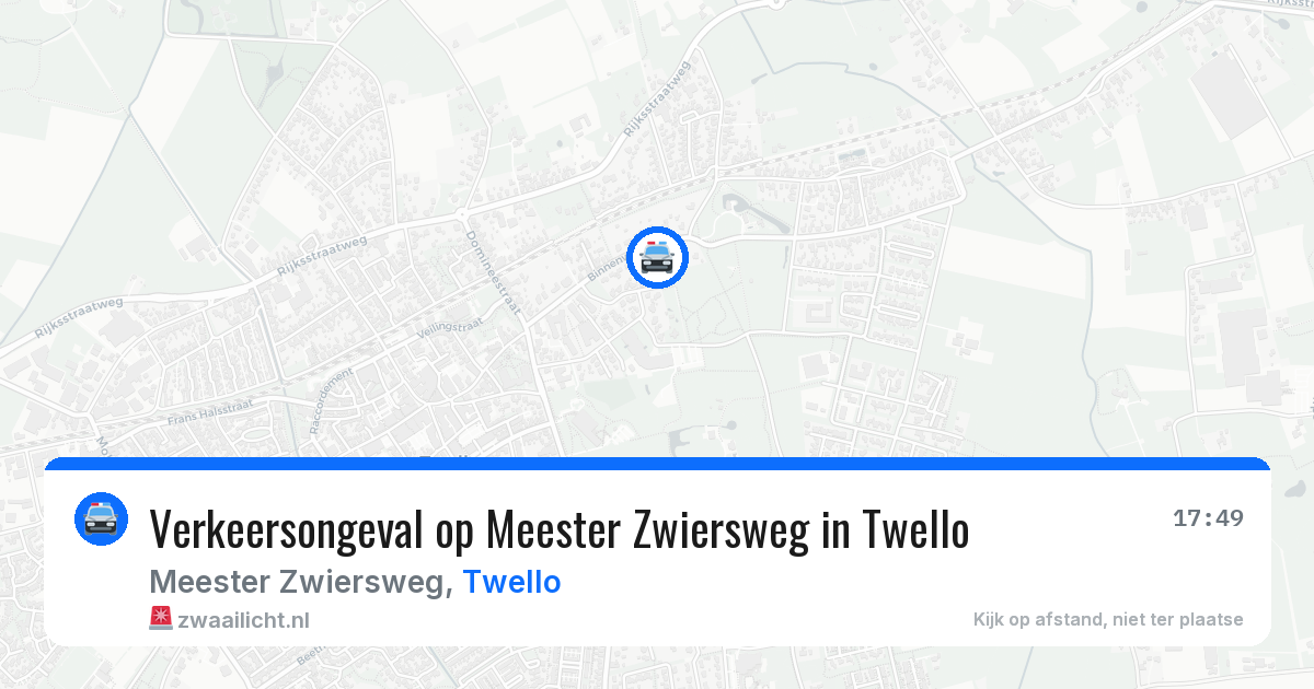 Verkeersongeval op Meester Zwiersweg in Twello — 15 apr 2026