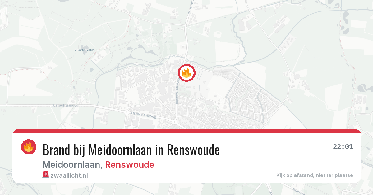 Brand bij Meidoornlaan in Renswoude — 4 jul 2026