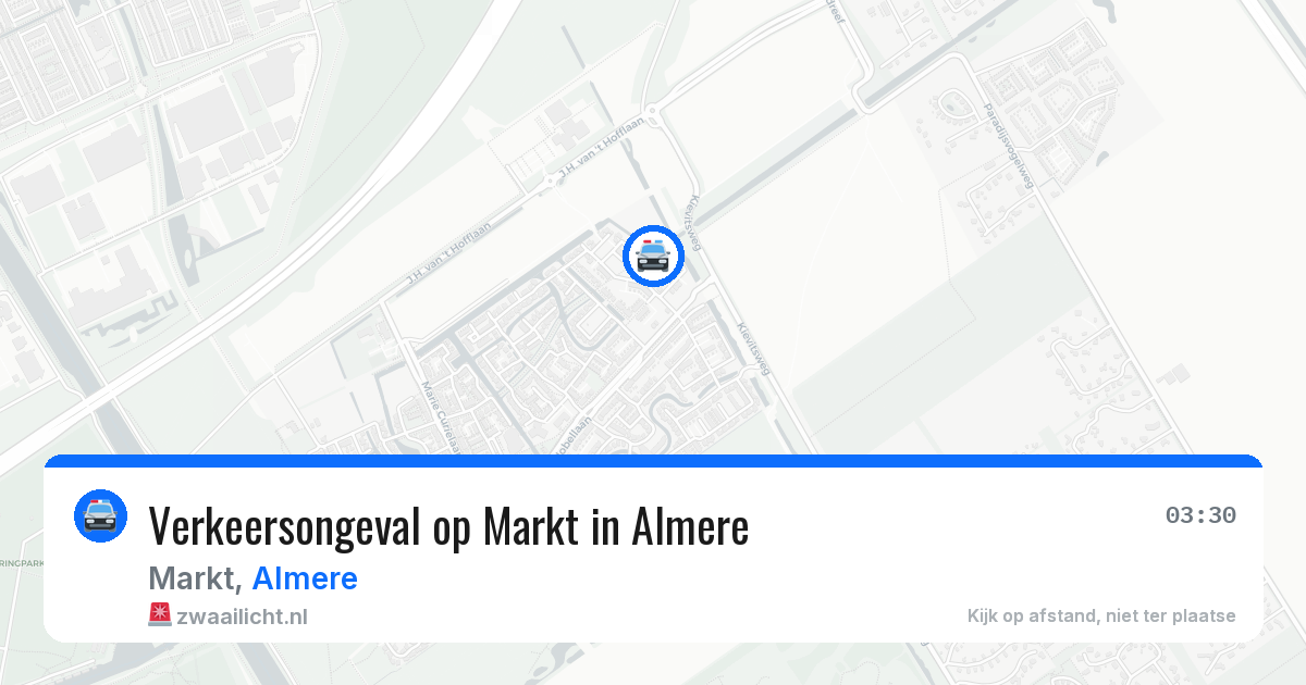 Verkeersongeval op Markt in Almere — 1 jul 2026