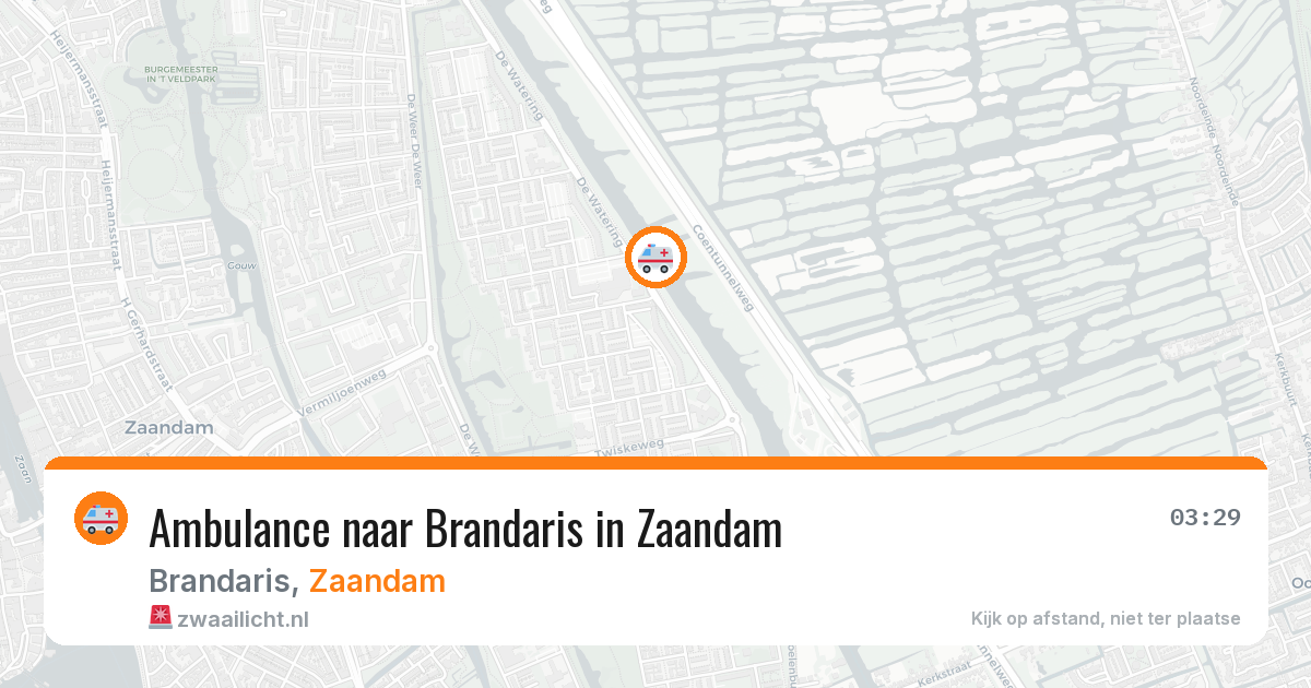 Ambulance naar Brandaris in Zaandam — 19 jul 2026