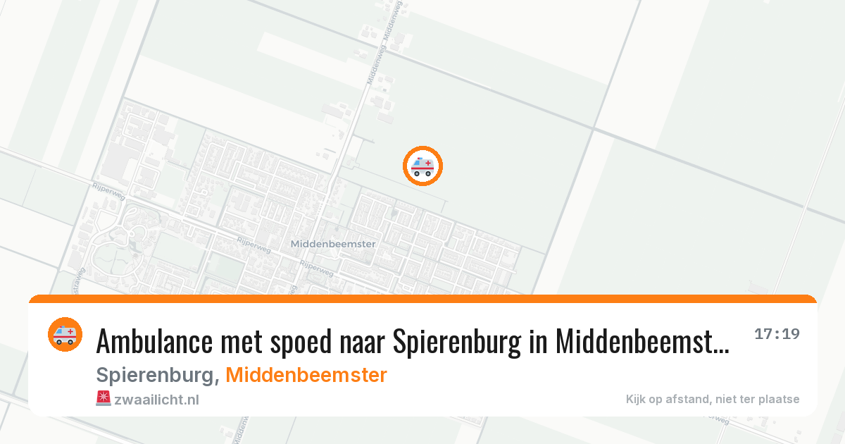 Ambulance met spoed naar Spierenburg in Middenbeemster — 7 mei 2026