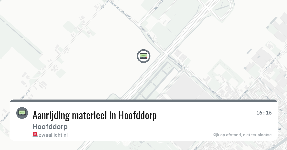 Aanrijding materieel in Hoofddorp — 29 jan 2026