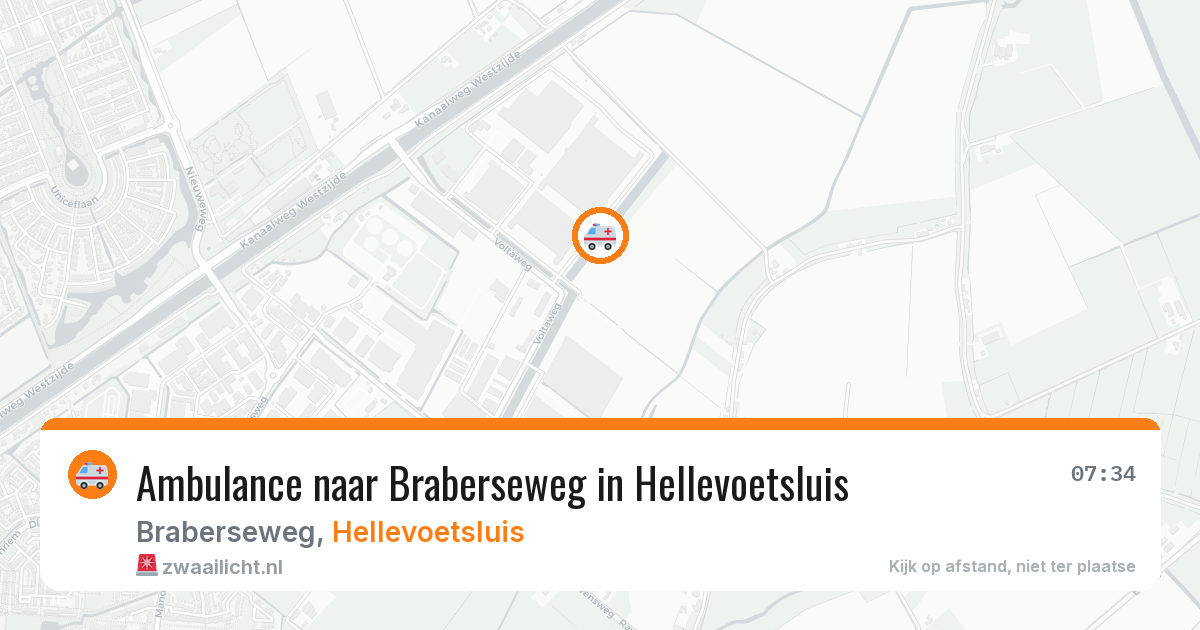 Ambulance naar Braberseweg in Hellevoetsluis — 7 jul 2026