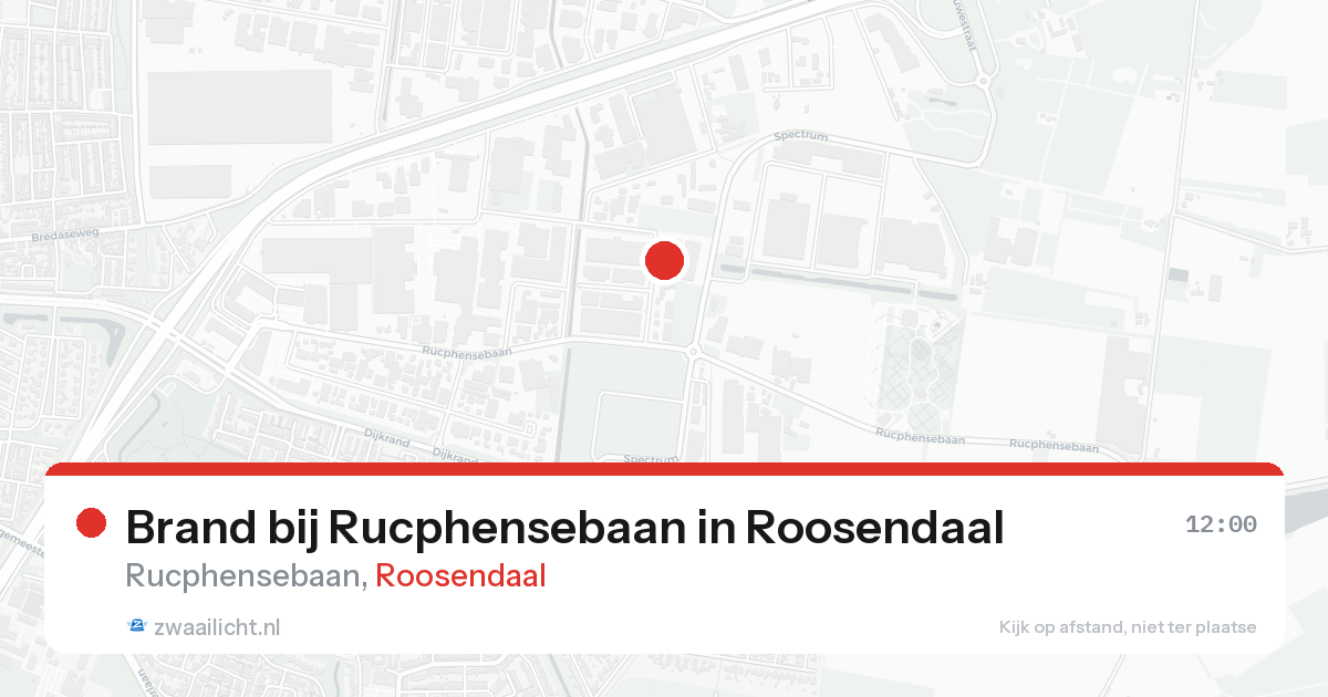 Brand bij Rucphensebaan in Roosendaal — 24 aug 2026