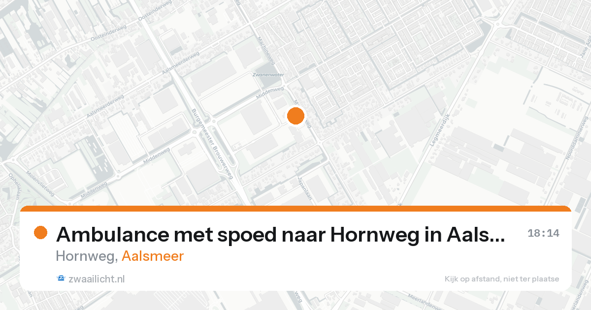 Ambulance met spoed naar Hornweg in Aalsmeer — 18 aug 2026