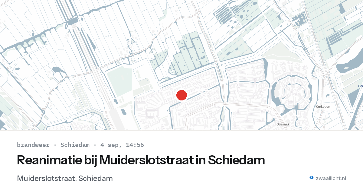 Reanimatie bij Muiderslotstraat in Schiedam — 4 sep 2026