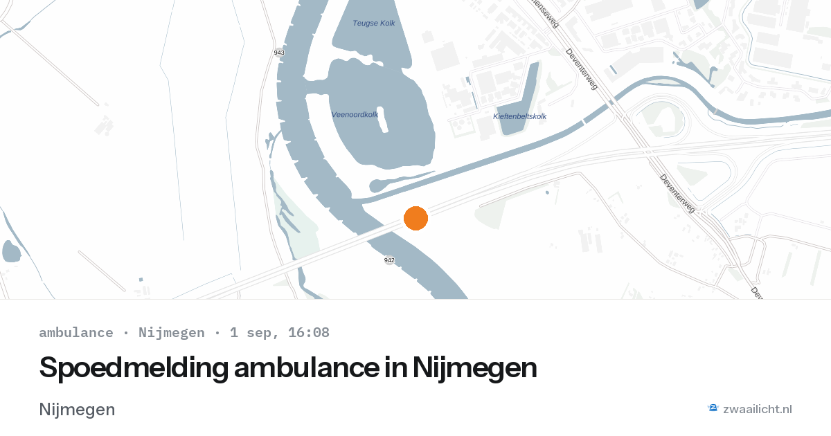 Spoedmelding ambulance in Nijmegen — 1 sep 2026