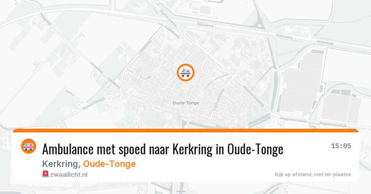 Ambulance met spoed naar Kerkring in Oude-Tonge — 7 mei 2026