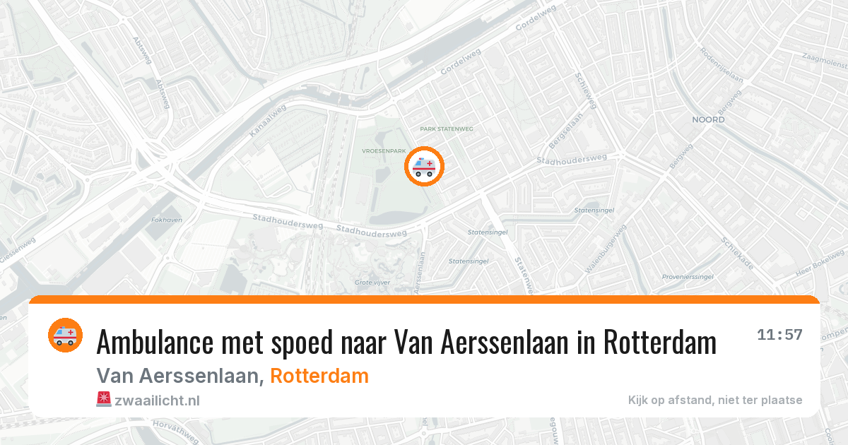 Ambulance met spoed naar Van Aerssenlaan in Rotterdam — 31 jul 2026
