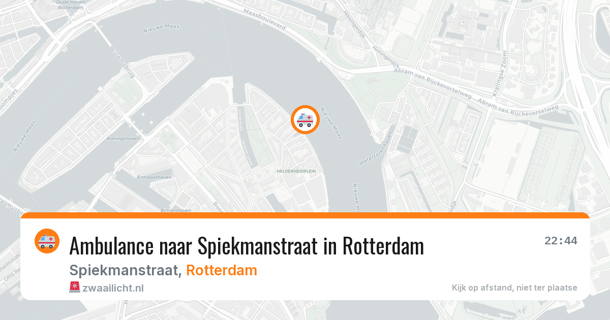 Ambulance naar Spiekmanstraat in Rotterdam — 29 apr 2026