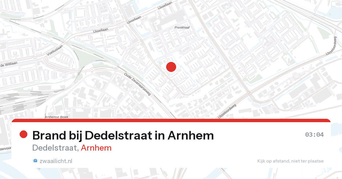 Brand bij Dedelstraat in Arnhem — 27 aug 2026