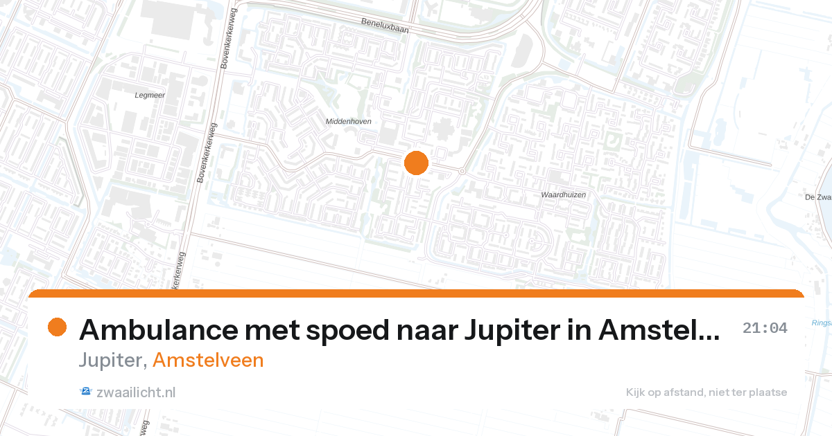 Ambulance met spoed naar Jupiter in Amstelveen — 24 jun 2026