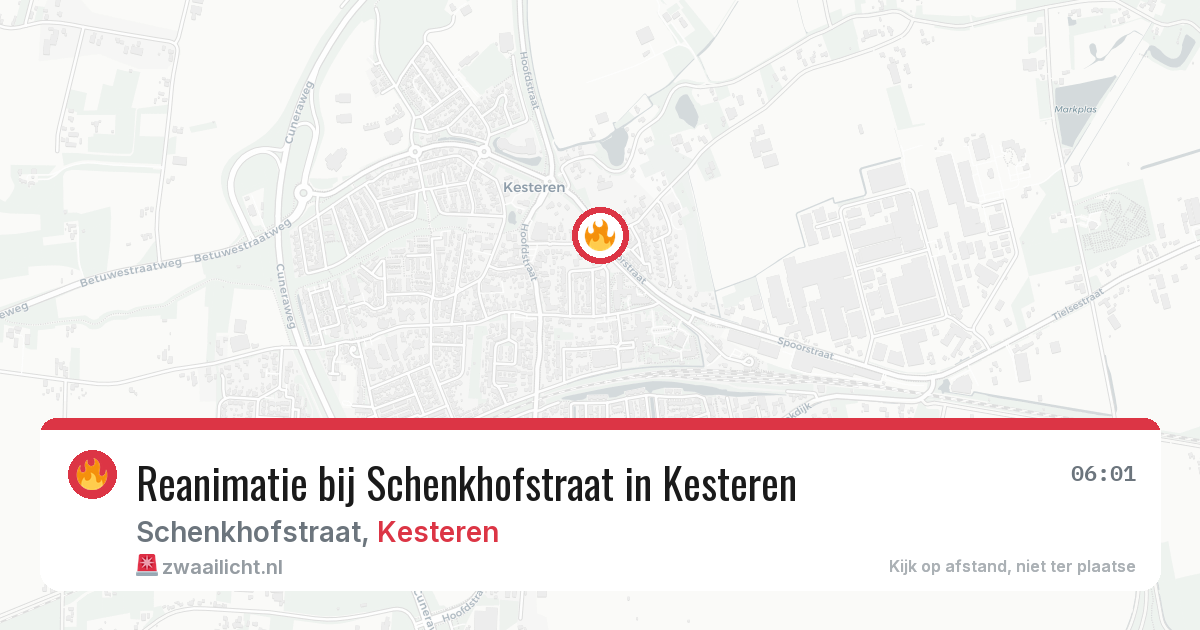Reanimatie bij Schenkhofstraat in Kesteren — 21 apr 2026
