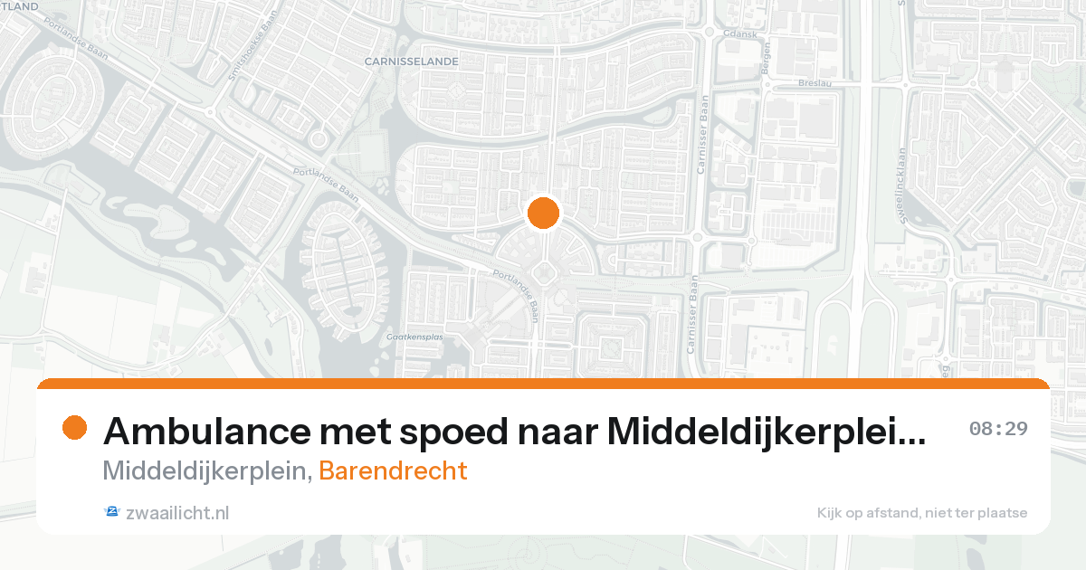 Ambulance met spoed naar Middeldijkerplein in Barendrecht — 7 feb 2026