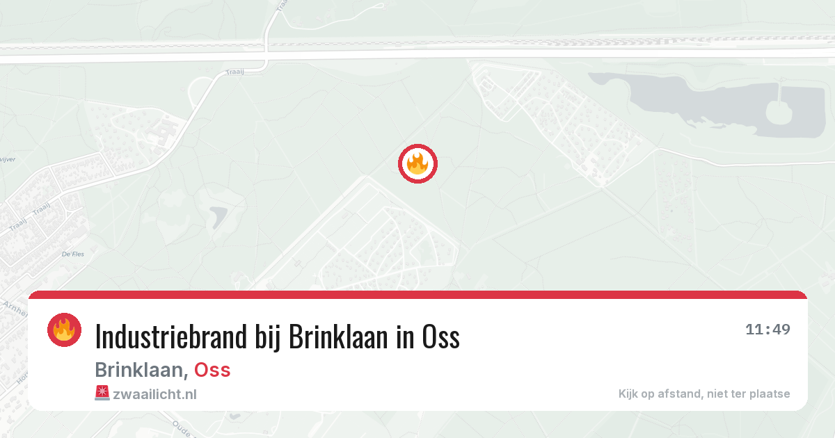 Industriebrand bij Brinklaan in Oss — 12 jun 2026